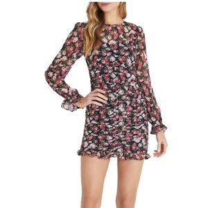 Vici dolls x Fate FLORAL RUCHED MINI DRESS